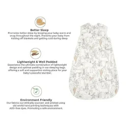 Crane Guindaste Bebê Ezra Woodland Animals Cobertor Vestível de Algodão 0-9Mo Discount