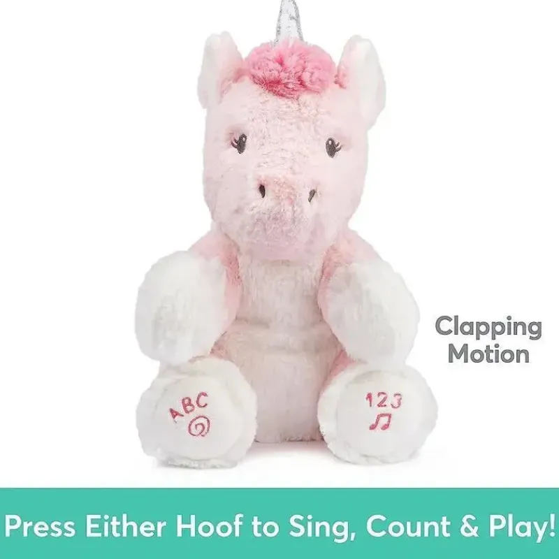 gund_animated_alora_o_uni_SKUufyF9x8p_3.webp Gund Animated Alora, o unicórnio, brinquedo de pelúcia rosa para bebê Discount
