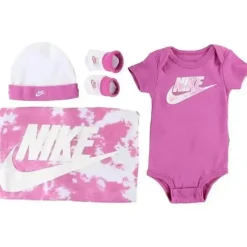 Haddad - Conjunto de cobertores Nike Wash Pack 4 peças meias infantis, rosa Clearance