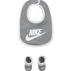 Haddad - Conjunto de meias Nike Core Swoosh Bib e Bootie de 2 peças, cinza Clearance