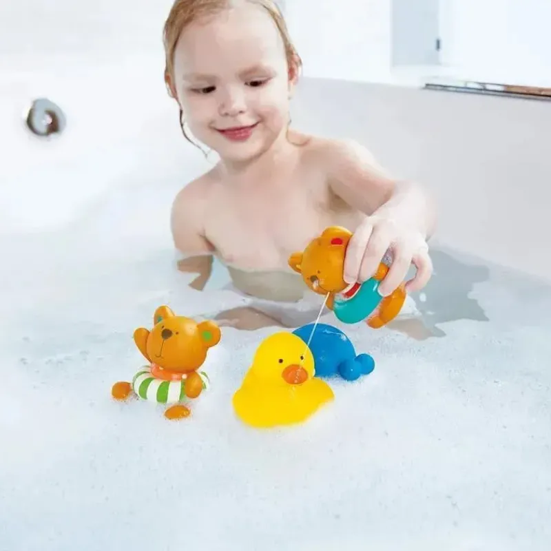 hape__brinquedo_de_banho__SKUQHA8NASD_3.webp Hape - Brinquedo de banho de corda infantil Little Splashers nadador de pelúcia New