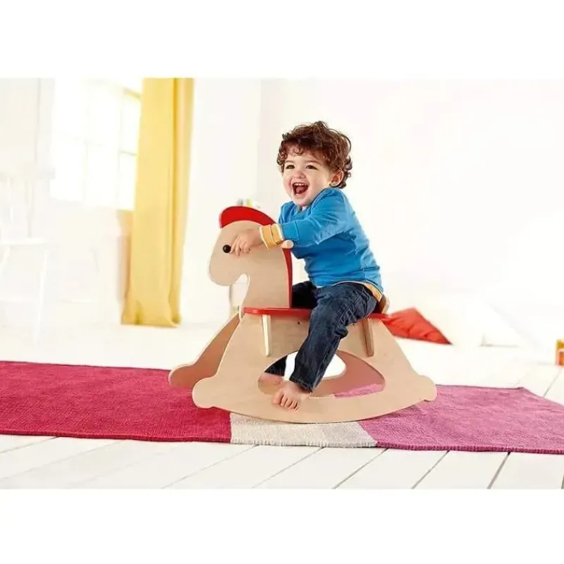 hape__cavalo_de_balano_de_SKU531wUuEv_4.webp Hape - Cavalo de balanço de madeira para crianças Rock and Ride Clearance
