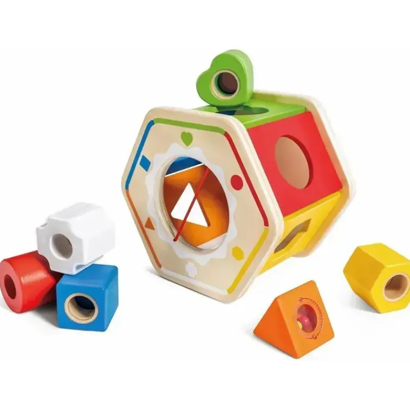 hape__classificador_de_fo_SKUsUjzCxch_1.webp Hape - Classificador de Formas Maravilhas de Madeira Clearance