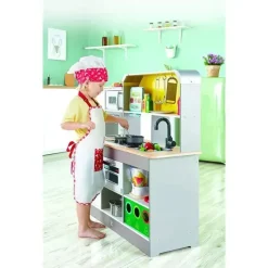 Hape - Conjunto de cozinha infantil de luxo com fritadeira Best