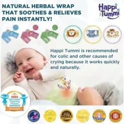 Happi Tummi - Envoltório de aromaterapia para alívio de cólicas e gases azuis para bebês Sale