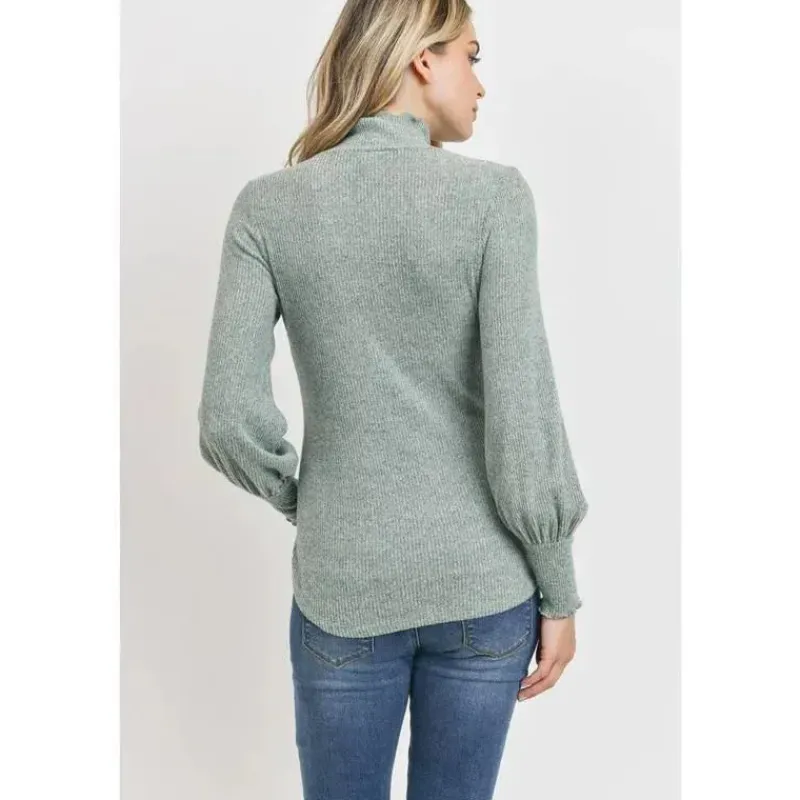 hello_miz__blusa_hacci_ma_SKU67x5JSGy_6.webp Hello Miz - Blusa Hacci Maternity Gola Mock com Canelado Escovado, Menta Hot