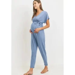 Hello Miz – Macacão de corrida para maternidade com manga quimono, jeans Outlet