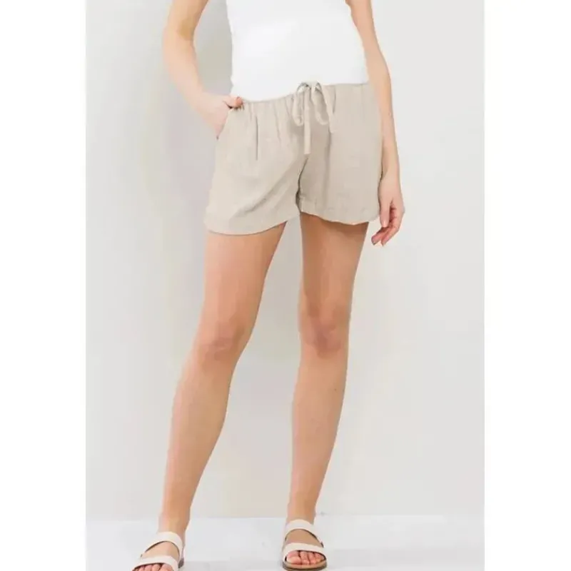 hello_miz__shorts_de_mate_SKUEMGH5Gq8_0.webp Hello Miz – Shorts de maternidade liso com bolsos e cordão, aveia Discount