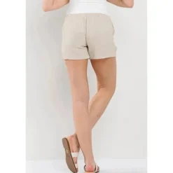 Hello Miz – Shorts de maternidade liso com bolsos e cordão, aveia Discount