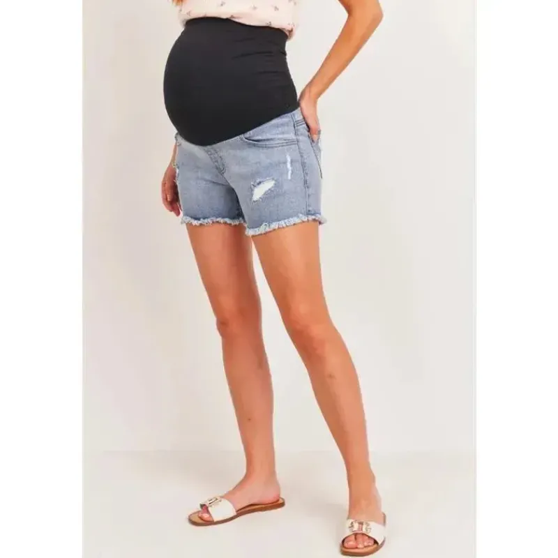 hello_miz__shorts_jeans_j_SKUv7bwte40_1.webp Hello Miz - Shorts jeans jeans para maternidade, jeans claro New