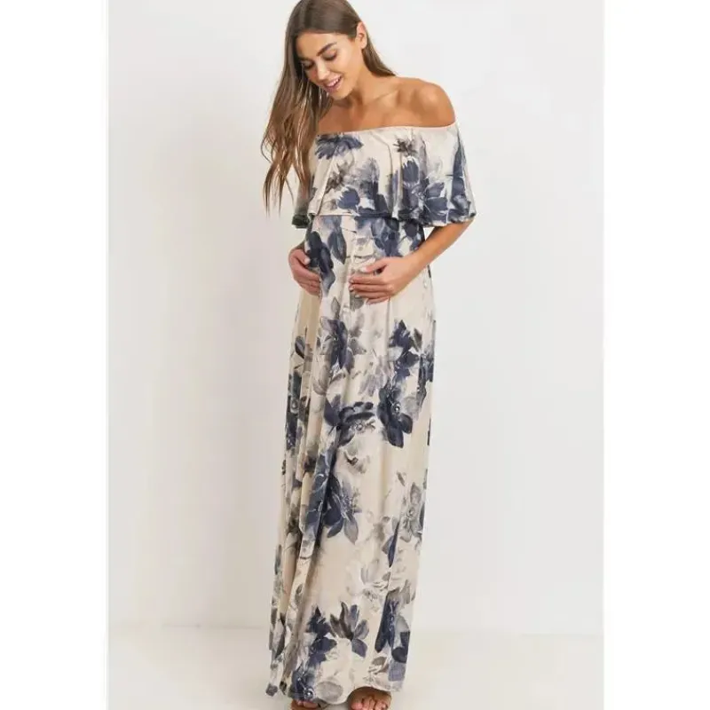 hello_miz__vestido_de_mat_SKUVfNhYzyp_4.webp Hello Miz - Vestido de maternidade com babados e ombros largos, taupe Best