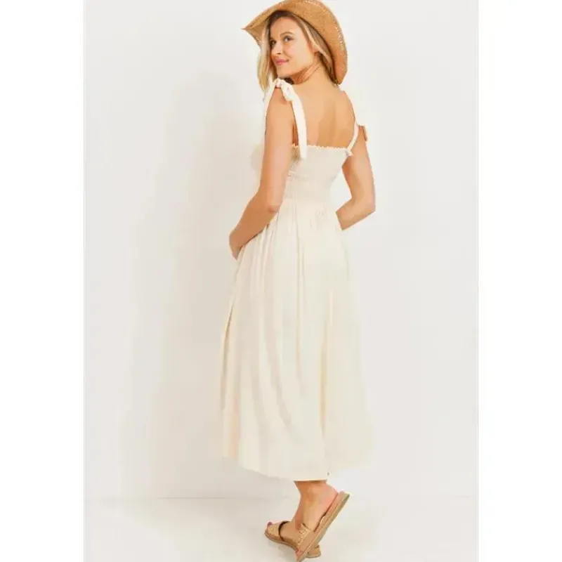 hello_miz__vestido_midi_p_SKUu21F1XkW_3.webp Hello Miz - Vestido Midi para Maternidade com Smocked Tie-Ombro, Aveia Best