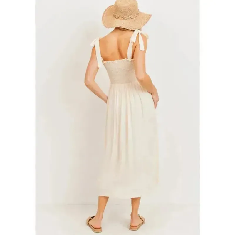 hello_miz__vestido_midi_p_SKUu21F1XkW_4.webp Hello Miz - Vestido Midi para Maternidade com Smocked Tie-Ombro, Aveia Best