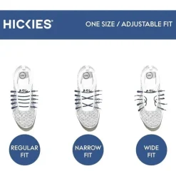 Hickies – Cadarços sem gravata para adultos Premium, unissex, tamanho único, alças azuis Fashion