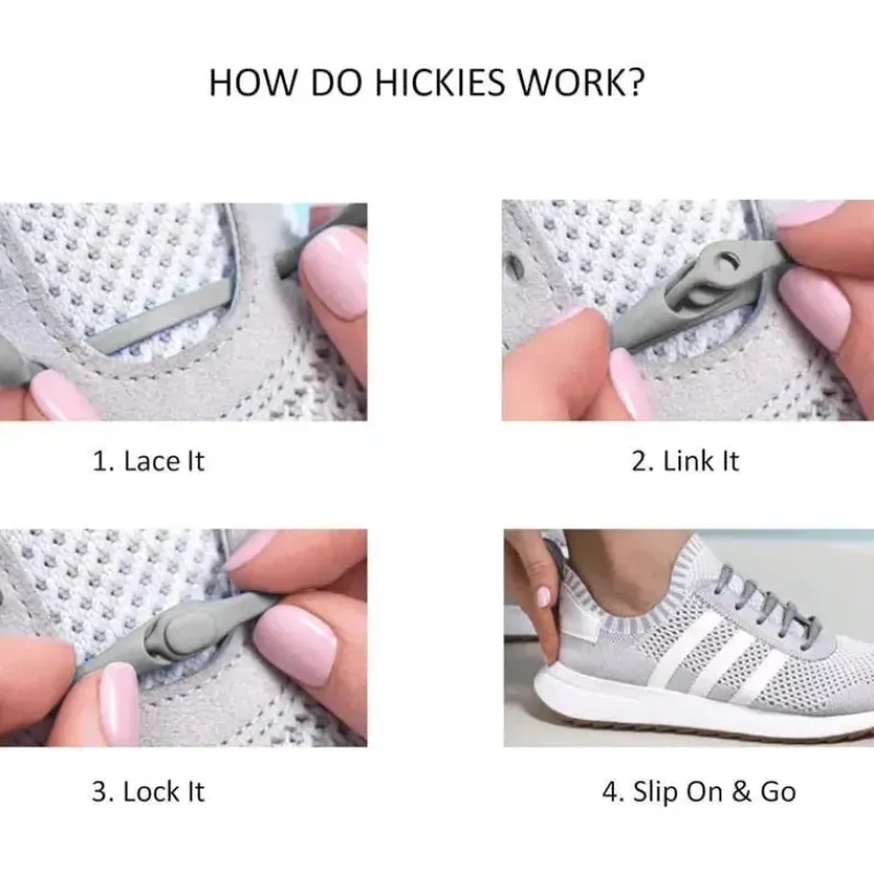 hickies__cadaros_sem_grav_SKUrXrX3dLz_1.webp Hickies – Cadarços sem gravata para adultos Premium, unissex, tamanho único, tiras cinza Clearance