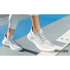 Hickies – Cadarços sem gravata para adultos Premium, unissex, tamanho único, tiras cinza Clearance