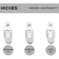 Hickies – Cadarços sem gravata para adultos Premium, unissex, tamanho único, tiras cinza Clearance