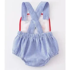 Honeydew - Bolha de menino com bordado de bandeira patriótica azul Fashion