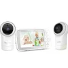 Hubble - Nursery View Pro Twin 5 Vídeo Baby Monitor Conjunto Twin com Pan, Tilt e Zoom Clearance