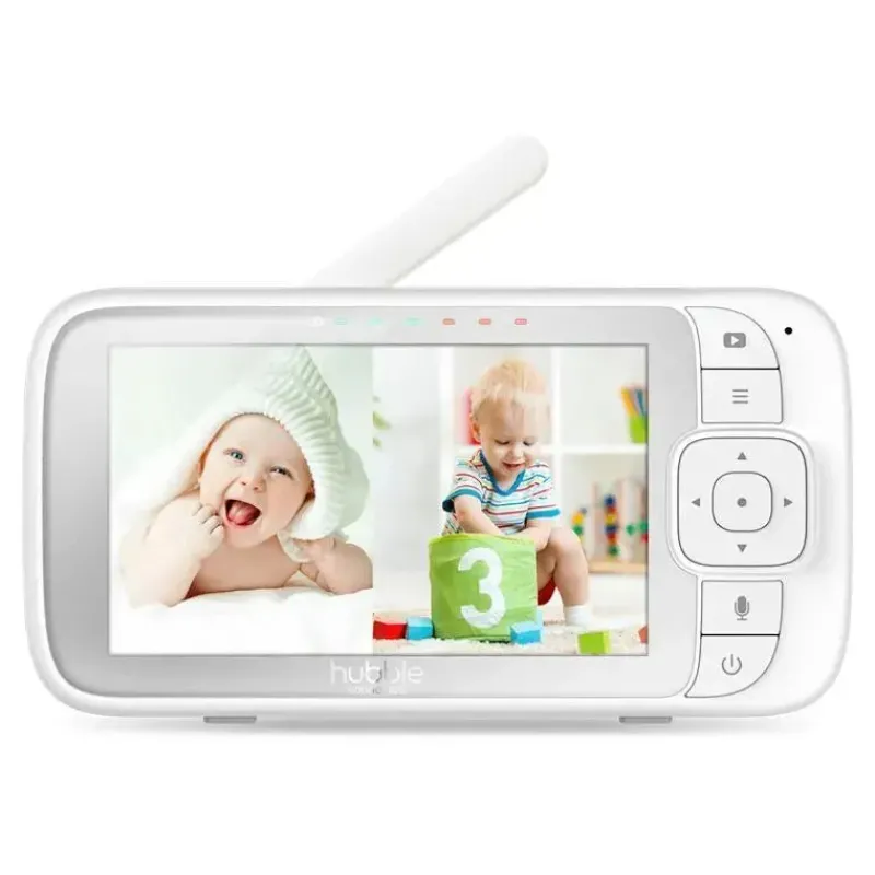 hubble__nursery_view_pro__SKUEnP38U5j_1.webp Hubble - Nursery View Pro Twin 5 Vídeo Baby Monitor Conjunto Twin com Pan, Tilt e Zoom Clearance