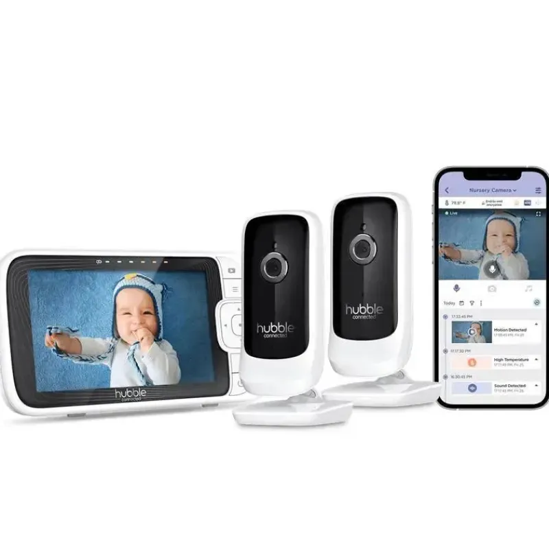 hubble__wifi_nursery_pal__SKU2FuDqEC0_0.webp Hubble - Wi-Fi Nursery Pal Link Premium Twin 5 Monitor de bebê inteligente com câmeras duplas New