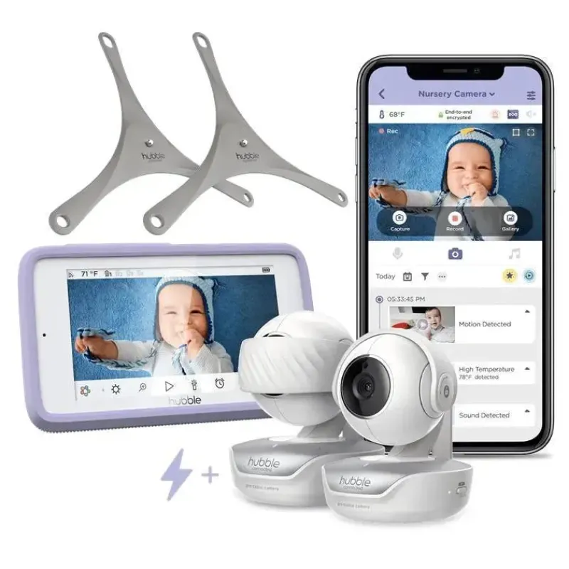 hubble__wifi_nursery_pal__SKUbIiztQjJ_0.webp Hubble - Wi-Fi Nursery Pal Deluxe Twin 5 Smart Hd Baby Monitor com visualizador de tela sensível ao toque e câmeras duplas portáteis Online