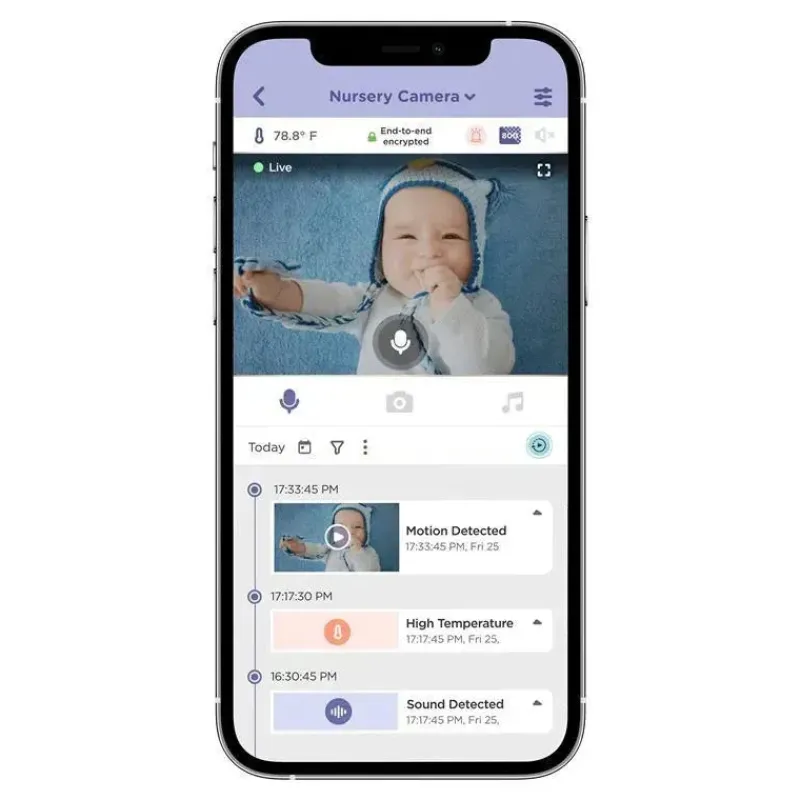 hubble__wifi_nursery_pal__SKUrUmHLmrw_3.webp Hubble - Wi-Fi Nursery Pal Deluxe 5 Smart Hd Baby Monitor com visualizador de tela sensível ao toque e câmera portátil New