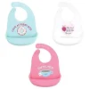 Baby Vision Hudson - Baby Babadores de silicone unissex para bebês, Cute-Tea, tamanho único, 3 unidades Sale