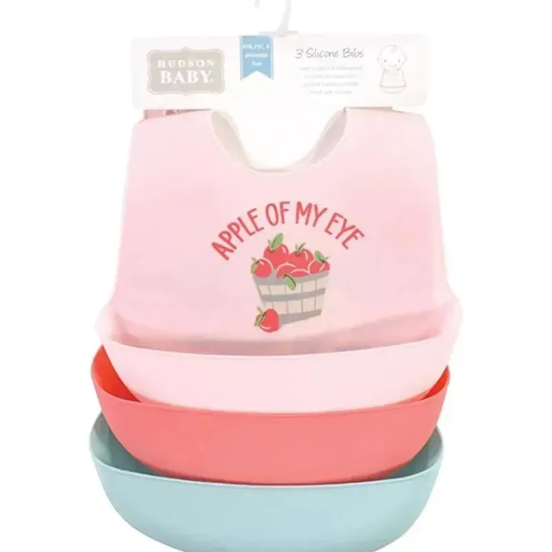 hudson_baby___unidades_de_SKUAV7zeU1M_1.webp Baby Vision Hudson Baby - 3 unidades de babadores de silicone para bebês tamanho único maçã dos meus olhos Sale