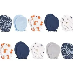 Baby Vision Hudson Baby - 10 unidades de luvas unissex de algodão para bebês Foxes New