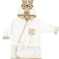 Baby Vision Hudson Baby - Roupão de banho de algodão girafa nerd para bebê rosto de animal New