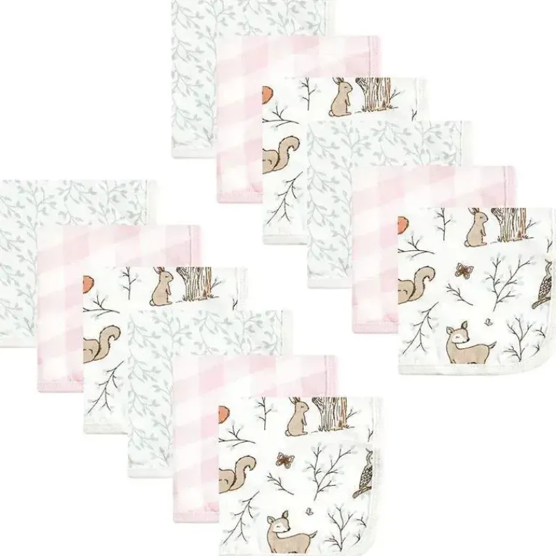 hudson_baby__toalhas_de_b_SKUkOmFsTKc_0.webp Baby Vision Hudson Baby - Toalhas de banho de musselina de algodão para bebê Floresta Encantada 12Pk Outlet