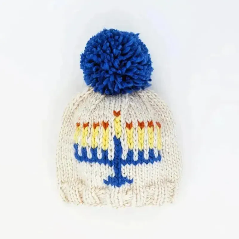 huggalugs__menorah_beanie_SKUE2HXcAIk_0.webp Huggalugs - Menorah Beanie Hat For Baby & Kids New