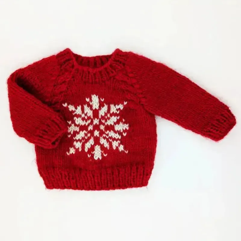 huggalugs__snowflake_red__SKUgxHEtPfc_1.webp Huggalugs - Snowflake Red Crew Neck Sweater For Baby & Toddler Hot