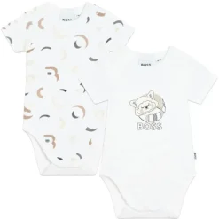 Hugo Boss Baby - 2 unidades de macacão para bebê, branco Outlet