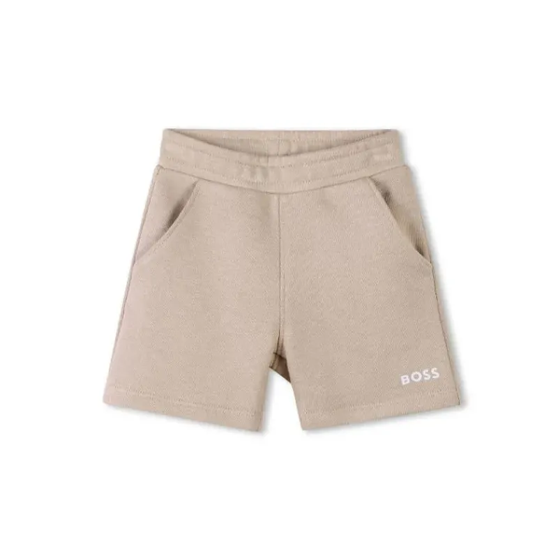 hugo_boss_baby__boy_logo__SKUM8OoMAgF_4.webp Hugo Boss Baby - Boy Logo Short Sleeve Tee And Shorts, White & Beige Clearance