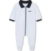 Hugo Boss Baby - Boy Polo Footie, Azul Claro Hot