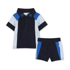 Hugo Boss Baby - Boy Set Polo & Shorts Light Blue & Navy Discount