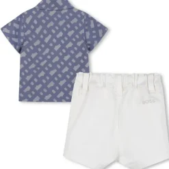 Hugo Boss Baby - Boy Shirt & Shorts Set, Blue Hot