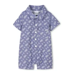 Hugo Boss Baby - Boy Short All In One & Bucket Hat, Blue Clearance