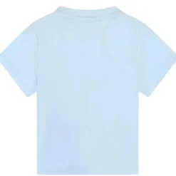 Hugo Boss Baby - Camiseta básica com logo e manga curta, azul Fashion