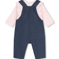 Hugo Boss Baby - Camiseta de manga comprida, macacão e conjunto de cobertor, jeans/rosa Fashion