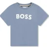 Hugo Boss Baby - Camiseta básica com logo e manga curta, cinza Hot