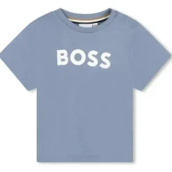 Hugo Boss Baby - Camiseta básica com logo e manga curta, cinza Hot