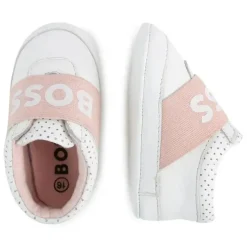 Hugo Boss Baby - Chinelos de couro de menina, brancos Discount