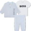 Hugo Boss Baby - Conjunto de agasalho e camiseta menino, azul claro e branco Best