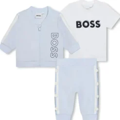Hugo Boss Baby - Conjunto de agasalho e camiseta menino, azul claro e branco Best
