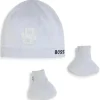 Hugo Boss Baby - Conjunto de gorro e botinhas de malha, azul claro Outlet