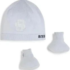Hugo Boss Baby - Conjunto de gorro e botinhas de malha, azul claro Outlet