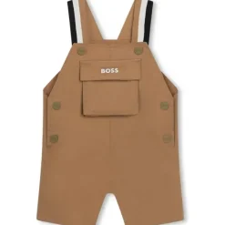 Hugo Boss Baby - Macacão Curto e Alça de Ombro, Bege Fashion